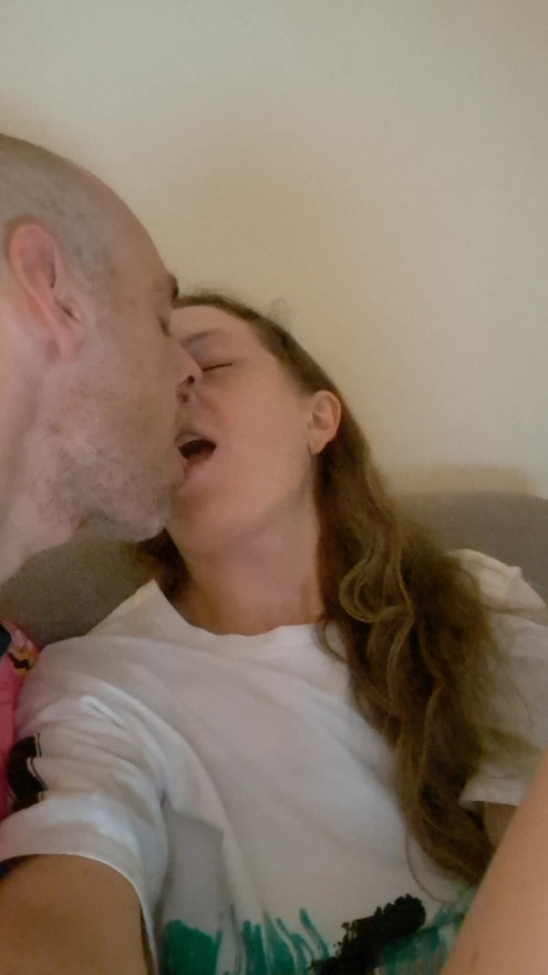 A passionate kiss before he fucks me again