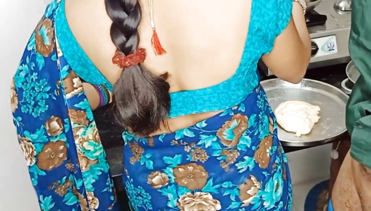 Indian desi wife in kitchen our husband went to sex and show our hot boobs with cumshot sex in kitchen