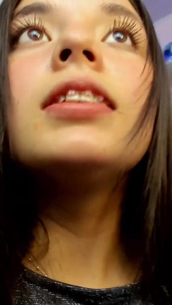 Emotional moment from "Cute college student with an innocent face squirts after masturbating her anus and then masturbating"