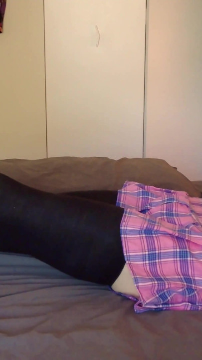 'S Ochtends aftrekken voor mollige femboy - 4k vol