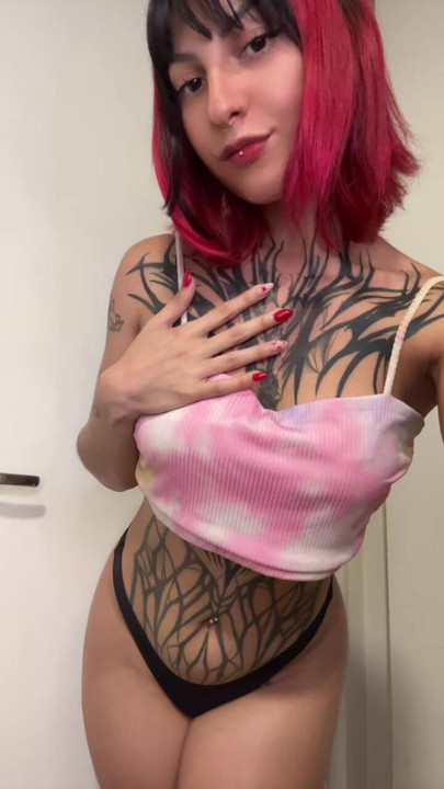 just my pierced nipples