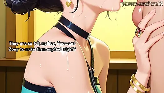 You were desperately trying to fill idol Zoey with your semen (Sex JOI)