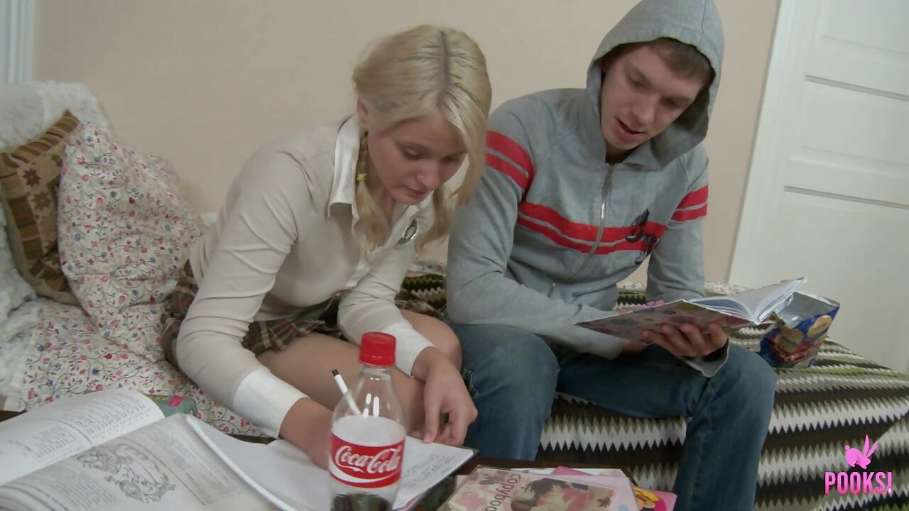 Sexy Blonde Joyce Changes Books For Milo's Raw Cock!
