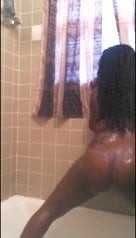 Ebony Wildcat hot shower dance