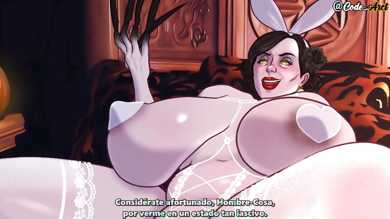 Lady Dimitrescu fucked wiggling her big tits ( Sexy Bunny )