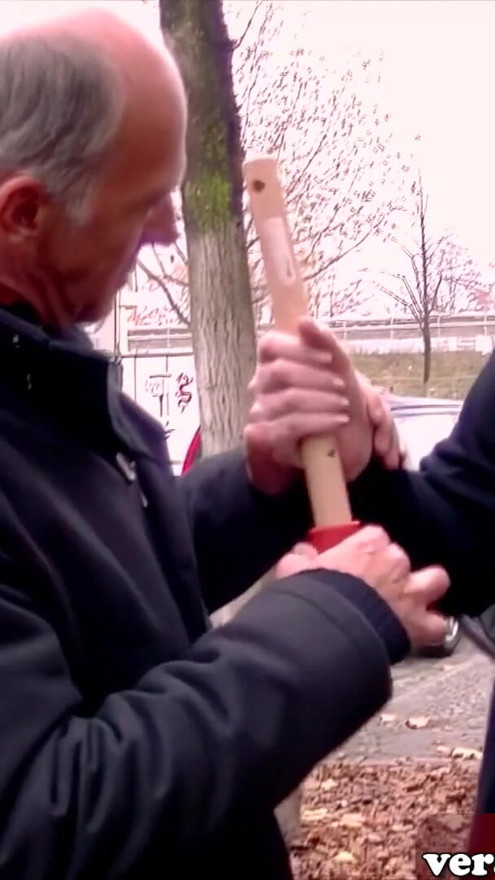 German old housewife flirts on the street and gets fucked | Clip 1