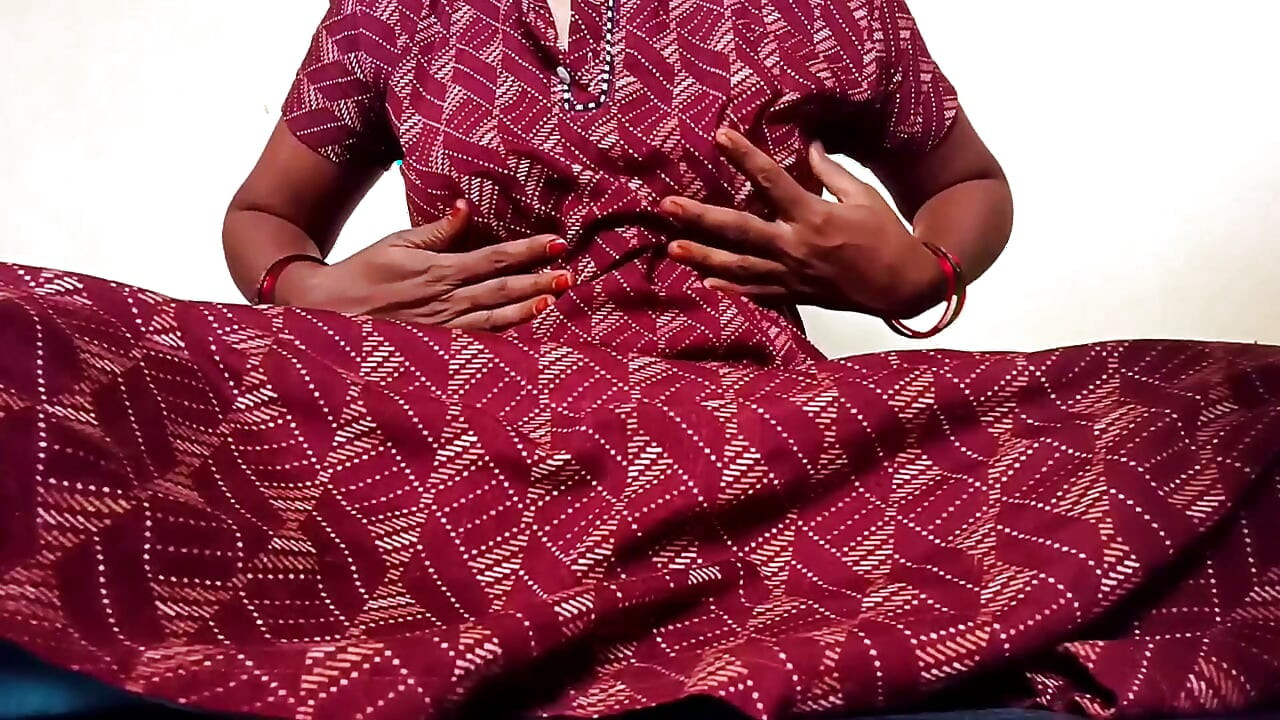 Ammu squeezes her breasts while wearing her nightie, turning up the heat 135