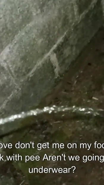 Powerful moment from "Couple peeing and having sex in public behind the church"
