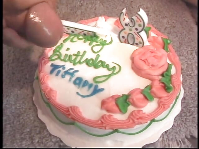 Cute brunette teen got special present on her 18th anniversary