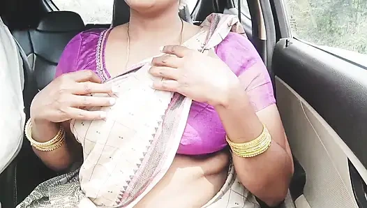 Telugu Stepmom and Stepson Car Sex Crezy Dirty Talks.