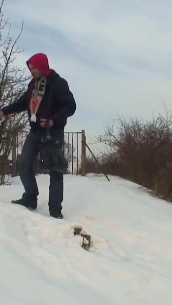 Emotional moment from "Real Czech Teen Street Whore Has Bareback Outdoor Sex for Cash"