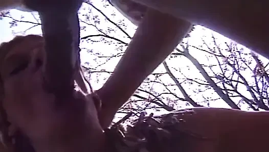 Mature Blonde MILF Stretched Wide in Outdoor Hardcore Pounding