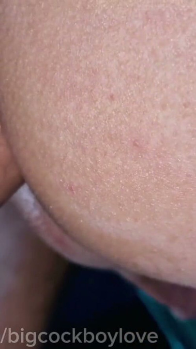 A milky-skinned femboy student rides a thick, large cock out on the highway. | Clip 1