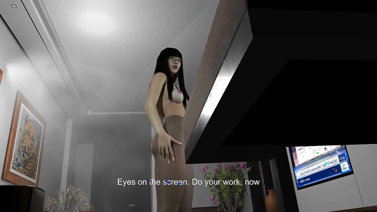 Asian Boss Bitch Had a Naked Assistant for Her Femdom Fantasy