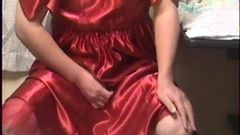 Vestido de fiesta rojo masturbation4