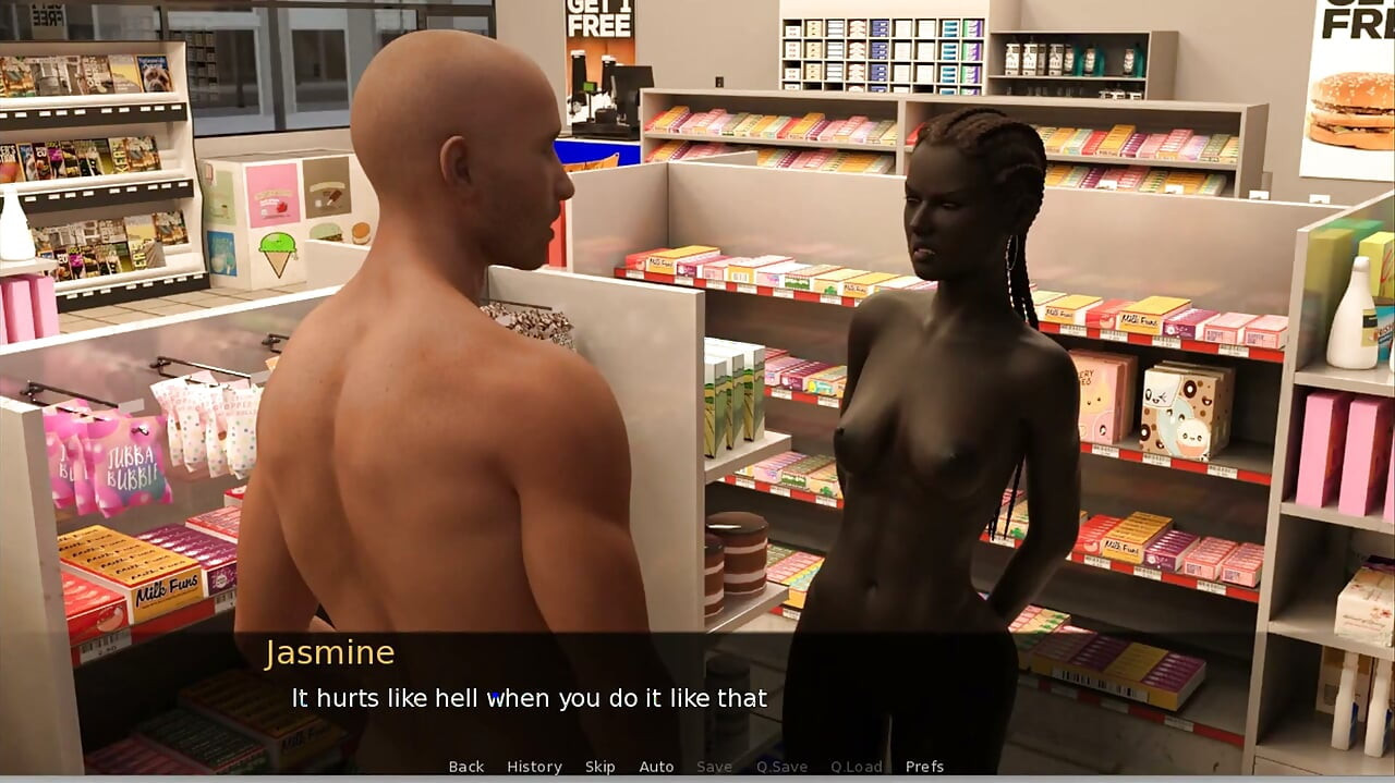 ATM Adventures- 5 - Gameplay - Roleplay - Ebony Shop Clerk with Anal Plug, Pissing While Fucking