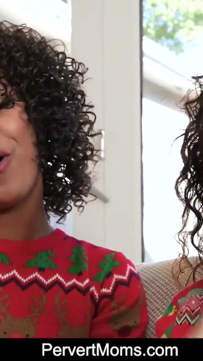 Ebony MILF Misty Stone and Sarah have Holiday Threesome | Clip 1