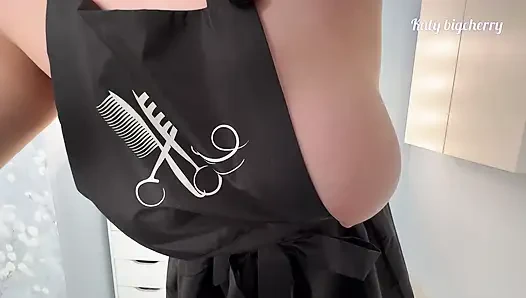 Stepmom hairdresser let me jerk off and fuck her
