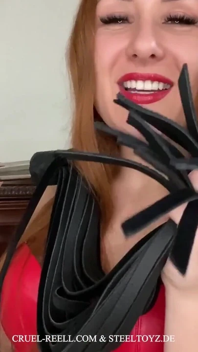 Thrilling moment from "Cruel Reell and Steeltoyz Present: The Leather Flogger with Stainless Steel Handle - A BDSM Essential"