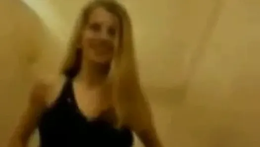 Blonde girl wants to suck dick during shopping