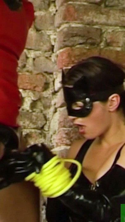 brunette fetish milf in latex make bdsm sex | Clip 2
