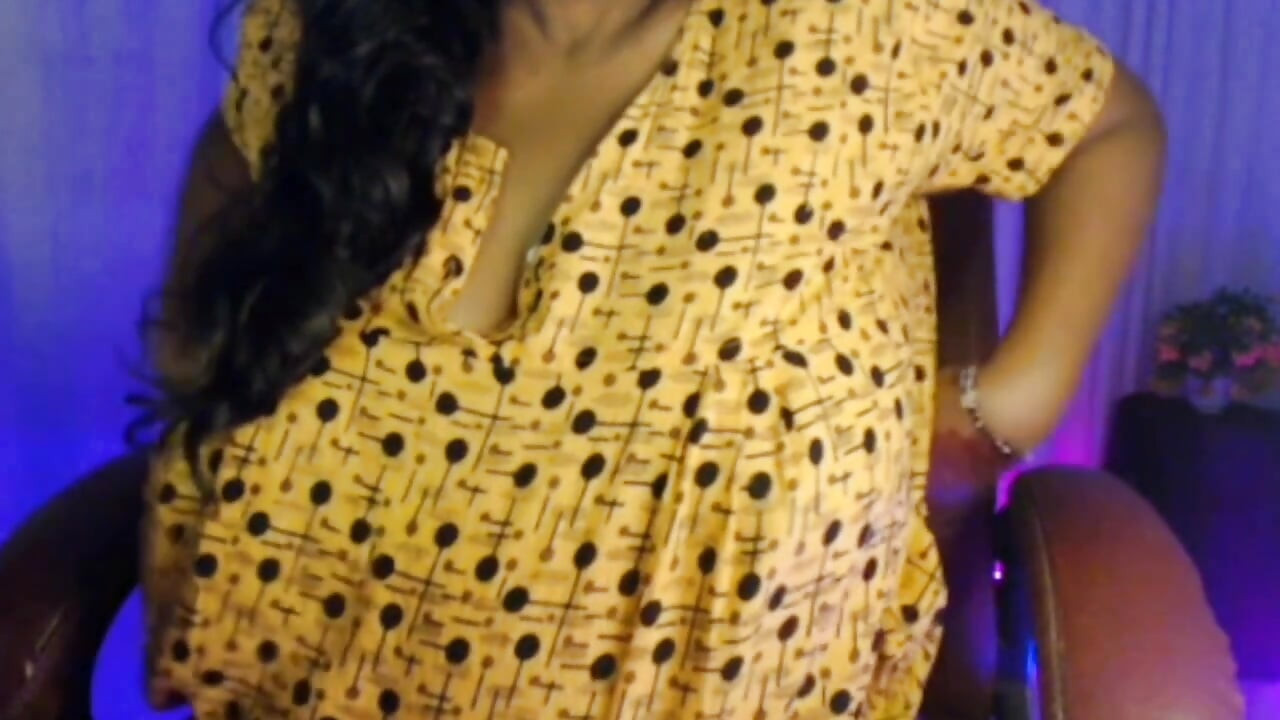 Pregnant Lady Play with Boobs and Big Belly.