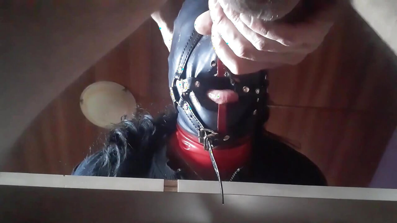 17 minutes of hogtied extreme blowjob and deepthroat with massive oral creampie