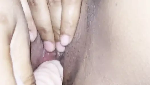 Indian hot desi girl masturbate with two dildo and big fat cucumber.