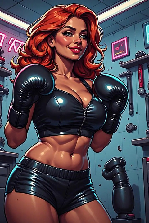 Sexy Women Boxercise Art