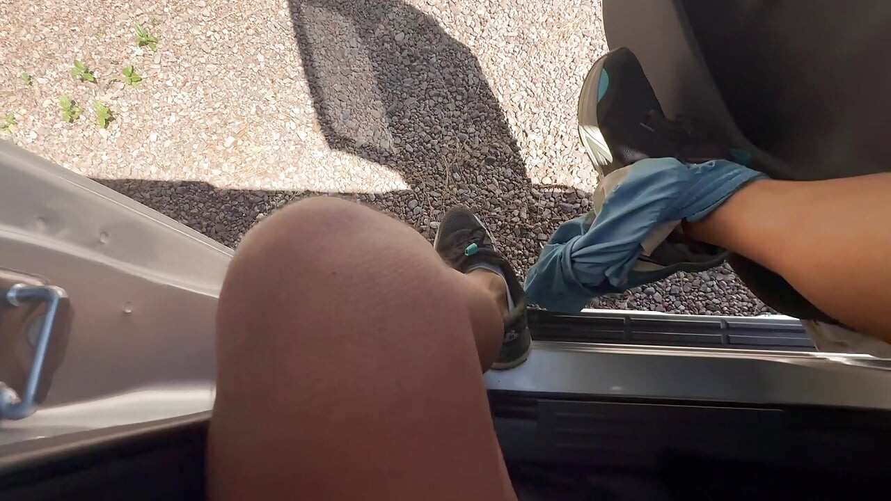 Open Parking Naked Masturbation