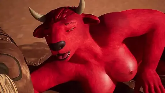 Monstruo femenino demoníaco le gusta anal - animación 3d