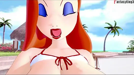 Jessica Rabbit bikinili bakış açısıyla seks yapıyor