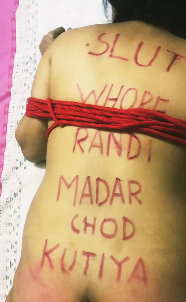Indian wife bdsm slave slut tied and whipped, big ass – moaning loudly