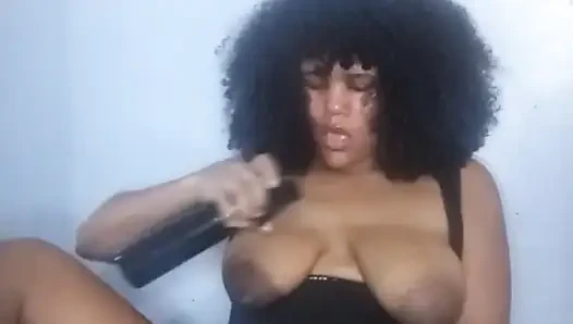 Playing with my vibrator and getting really wet