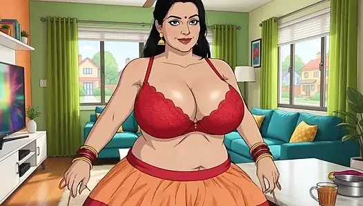 Hot chubby indian bhabhi with big boobs is having sex with her husband