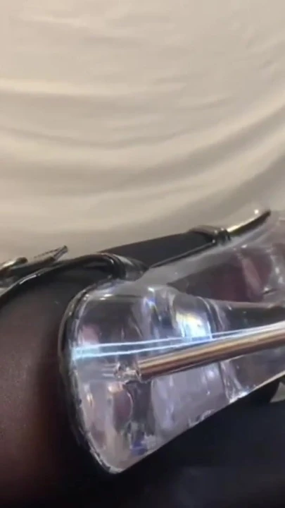 Memorable moment from "Transparent High Heels Sandals Cum"