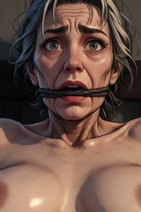 Une mamie extrêmement vieille en bondage - terrifiée mais avide de se faire baiser