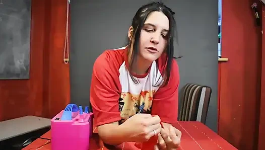 Büyük 24 mermer balonu emişli ve yumruk sokma - tavşan looner