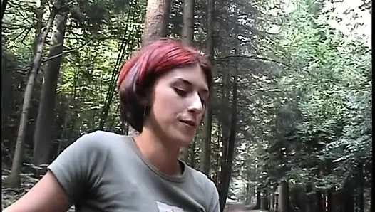 Hot redhead masturbating for her boy