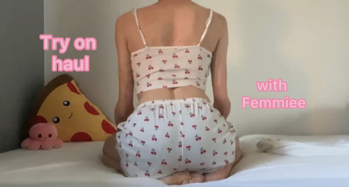 femboy slut trying on new sexy stuff