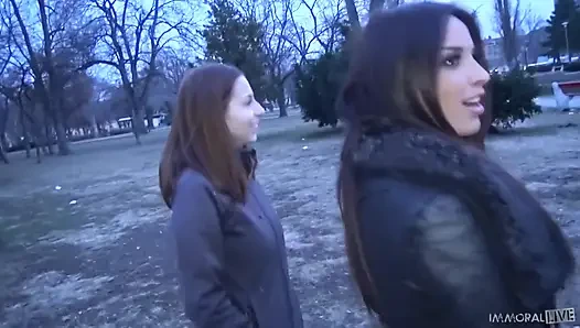 Anissa Kate and Antonia Sainz please each other and a lucky guy