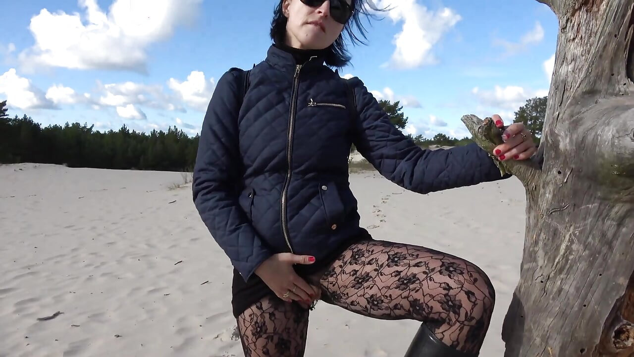 Knicken auf der sandigen dune