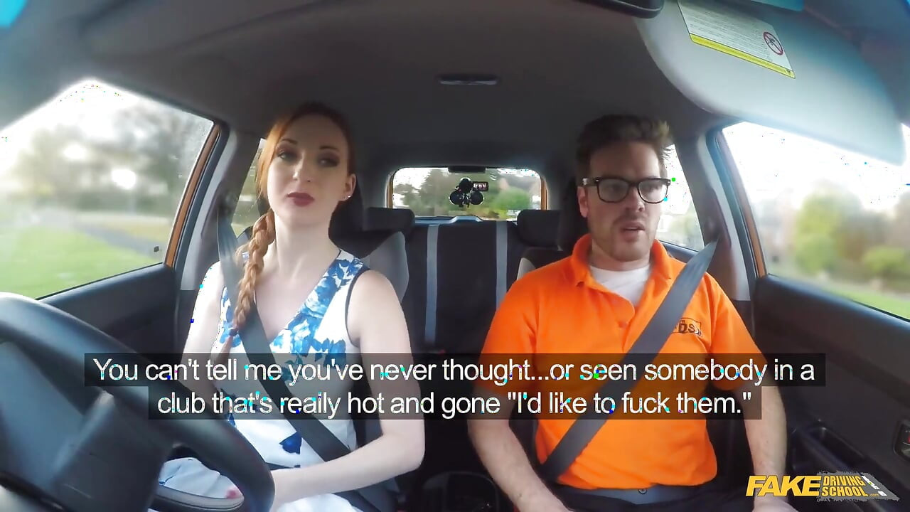 Fake Driving School - Hot Redheads Dirty Secret: Outdoor Blowjobs and Big Tits Worship