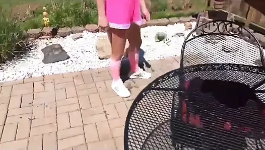 Cheerleading Stepdaughter Gets Fucked by Her Stepdaddy