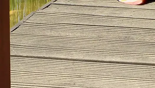 Blonde Lesbian Has an Outdoor Solo Sex Fingering Her Wet Pussy