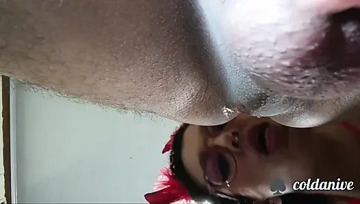 Wanita seksi memberikan blowjob anal suami pt1 masturbasi prostat dengan lidah dan jari