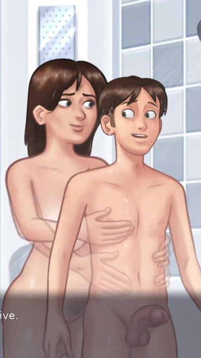 Stepmom Gets Surprise By His Massive Cock In The Shower - Summertime Saga 37 By DarkCookie - 3D Hentai Porn Game | Clip 1