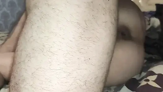 Side-lying Hairy Pussy & Ass - Quick Backside Fuck