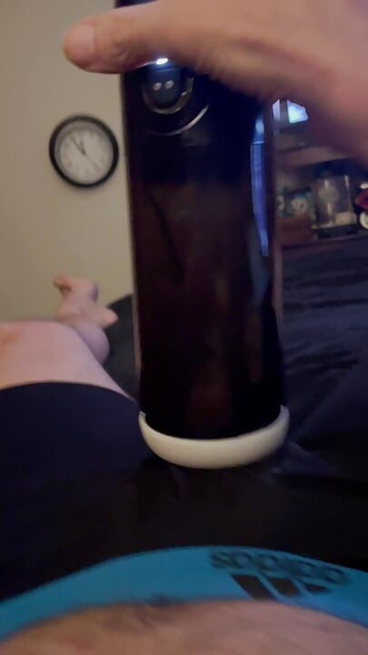 My toy sucked the cum out