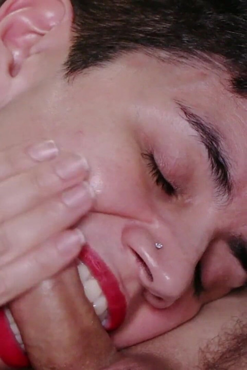 Messy Facial While Biting My Cock